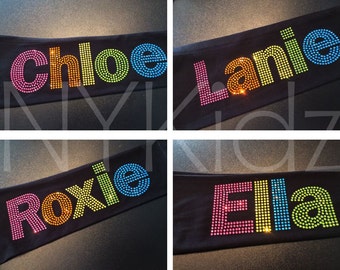 Personalized Rhinestone Leggings // Rainbow Rhinestone Personalized Leggings // 18-24 Months thru Adult Sizes