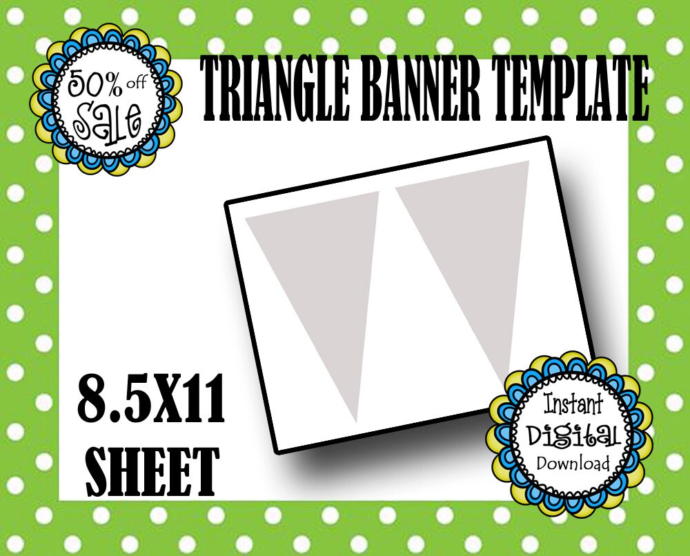 Triangle BANNER TEMPLATE Editable Banner Template DIY