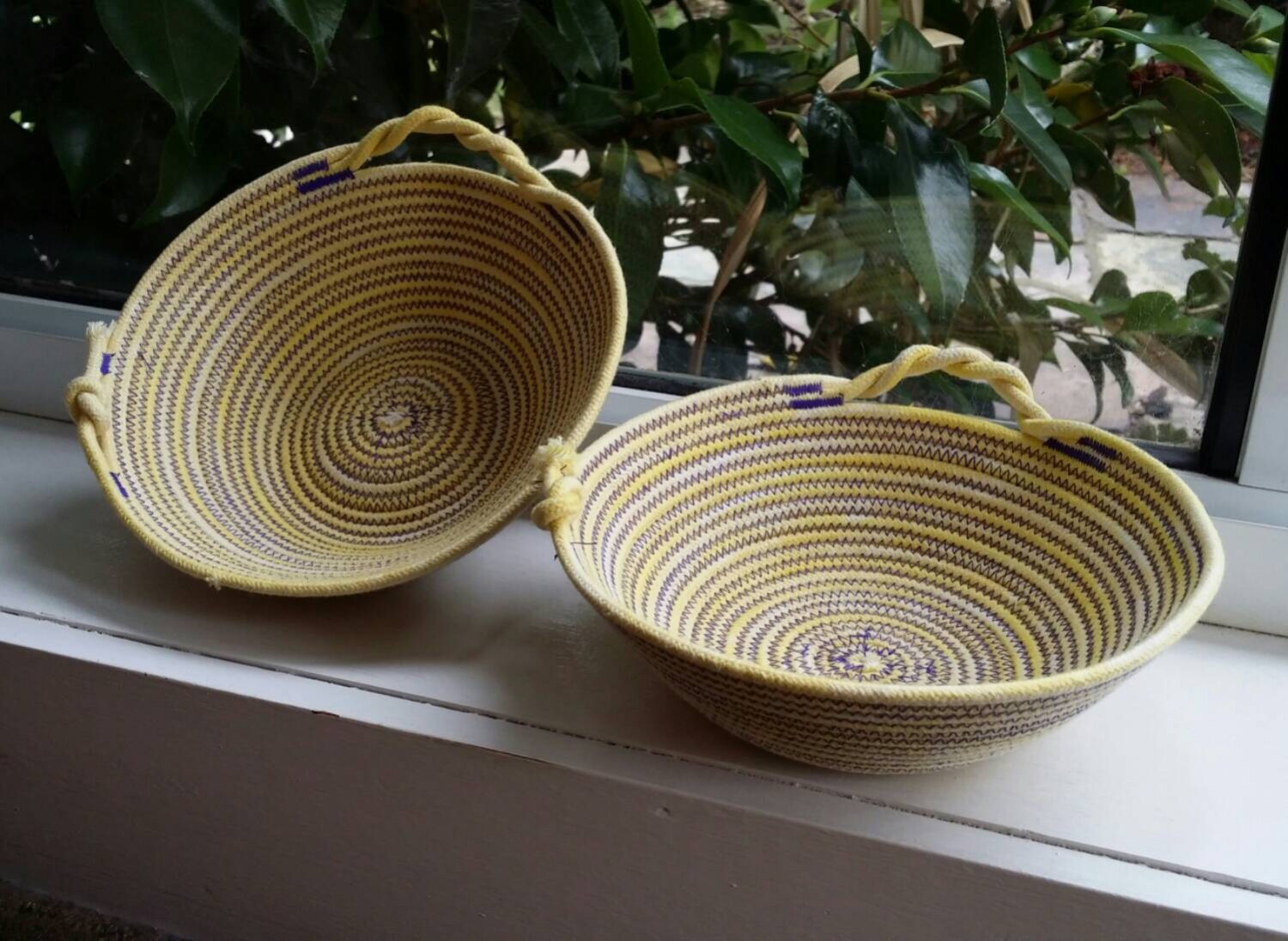 Set of 2 cotton rope baskets