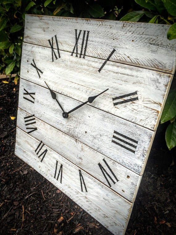 Extra Large Reclaimed Wood Wall Clock Double