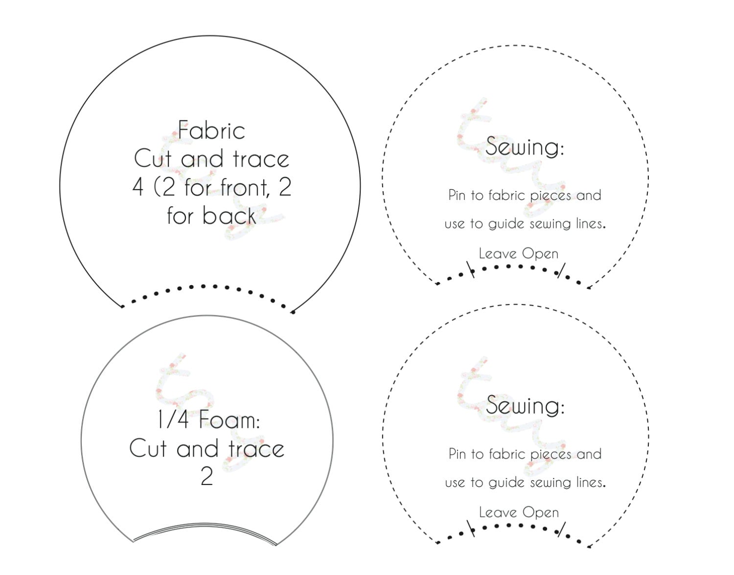 PRINTABLE PATTERN TEMPLATE for Diy Mickey Ears or by TaysGizmos