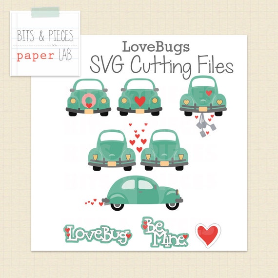 Download SVG Cutting Files: Love Bug Car Valentine SVG Car SVG