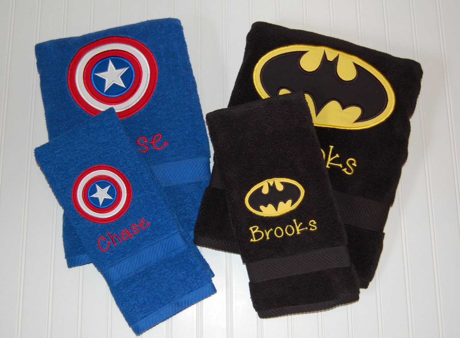 Personalized Bath Towels Superhero Bath by MDDesignsBoutique