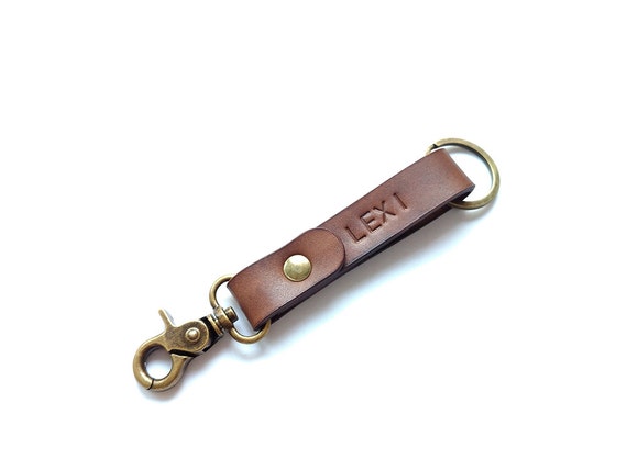 Handmade leather keychain key chains for women by TAleatherworks