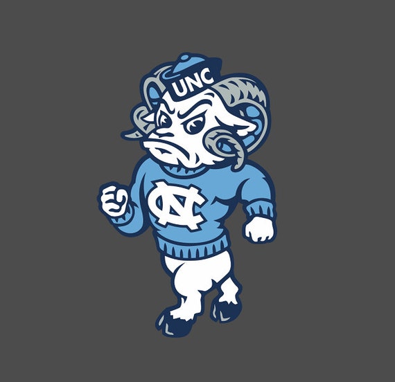 UNC Tarheels Strutting Ram Full Color Die Cut Decal