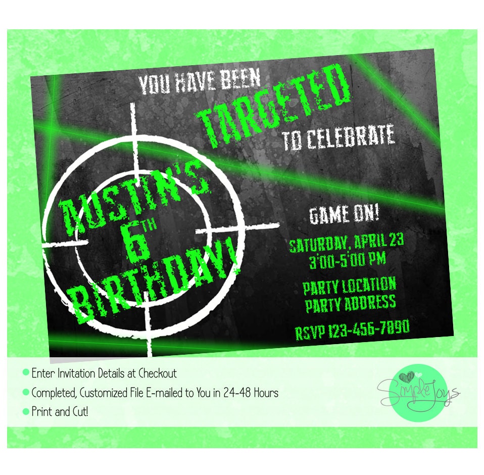 It is a picture of Sassy Laser Tag Birthday Invitations Free Printable It's just a photo of Sassy Laser Tag Birthday Invitations Free Printable