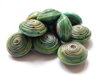 10 Ugandan JUMBO Recycled Paper Beads, African Handmade beads, Chunky beads, Ethical Beading supplies,Recycled paper beads, Fashion beads