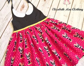 Minnie Mouse Halter Dress: size 2T to size 8
