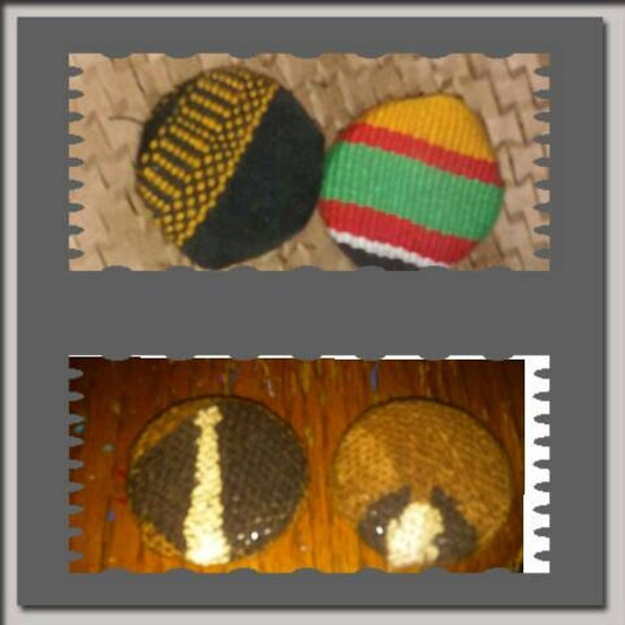 Large Kente Cloth and Mudcloth African Fabric Button earrings