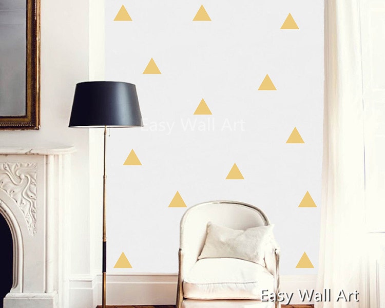 Triangle Pattern Wall Decal Triangle Wall by HappyWallzArt