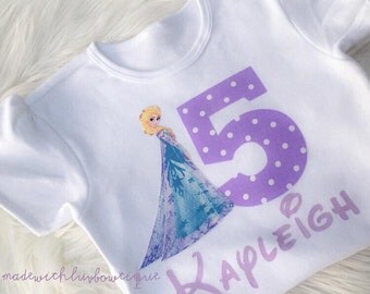 Custom Frozen Birthday Girl Shirt