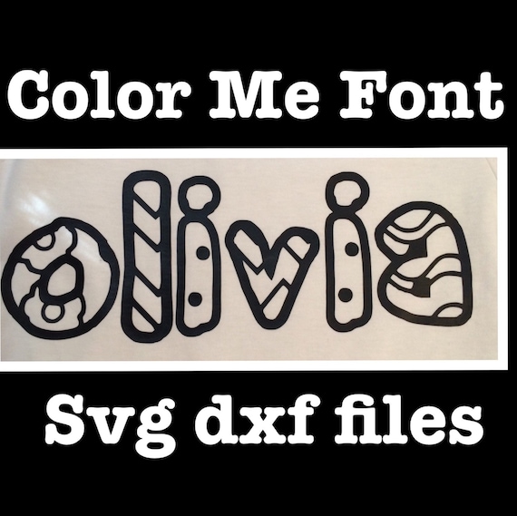 Download Color me font for silhouette cameo dxf svg color font kids