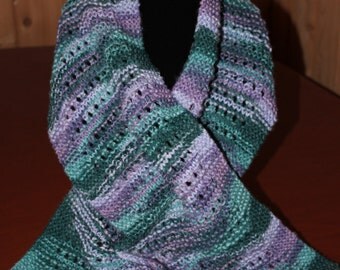 Hand Knit Scarf - Knit Scarf - Lacy Scarf - Winter Scarf - Knitted Scarf - Knit Lace Scarf - Hand Knit Lace Scarf - Accent Scarf - Knit Wrap