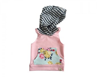Dark Grey stripe hoodie newborn baby hoodie by ShopLuluandRoo
