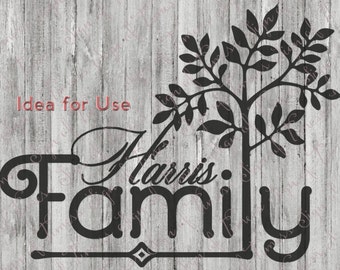 Family Tree, Family Tree Sign, Family Tree SVG, PNG, DFX, Eps, Silhouette, Cameo, Cricut, Vinyl, Cutting Machine, Cutting File, Cut File