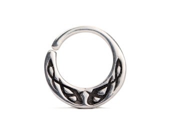 Celtic Jewelry Septum Ring in Sterling Silver Nose Ring Body Jewelry Boho Indian Style 14g 16g - SE042R SSO