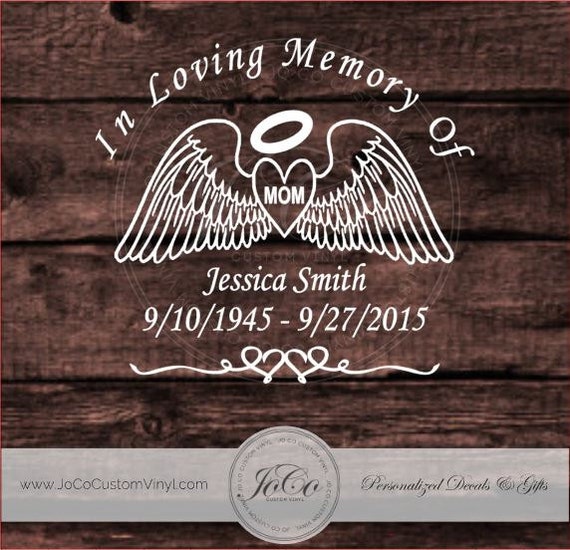 In Loving Memory Of Memorial Vinyl Car Decal Personalized