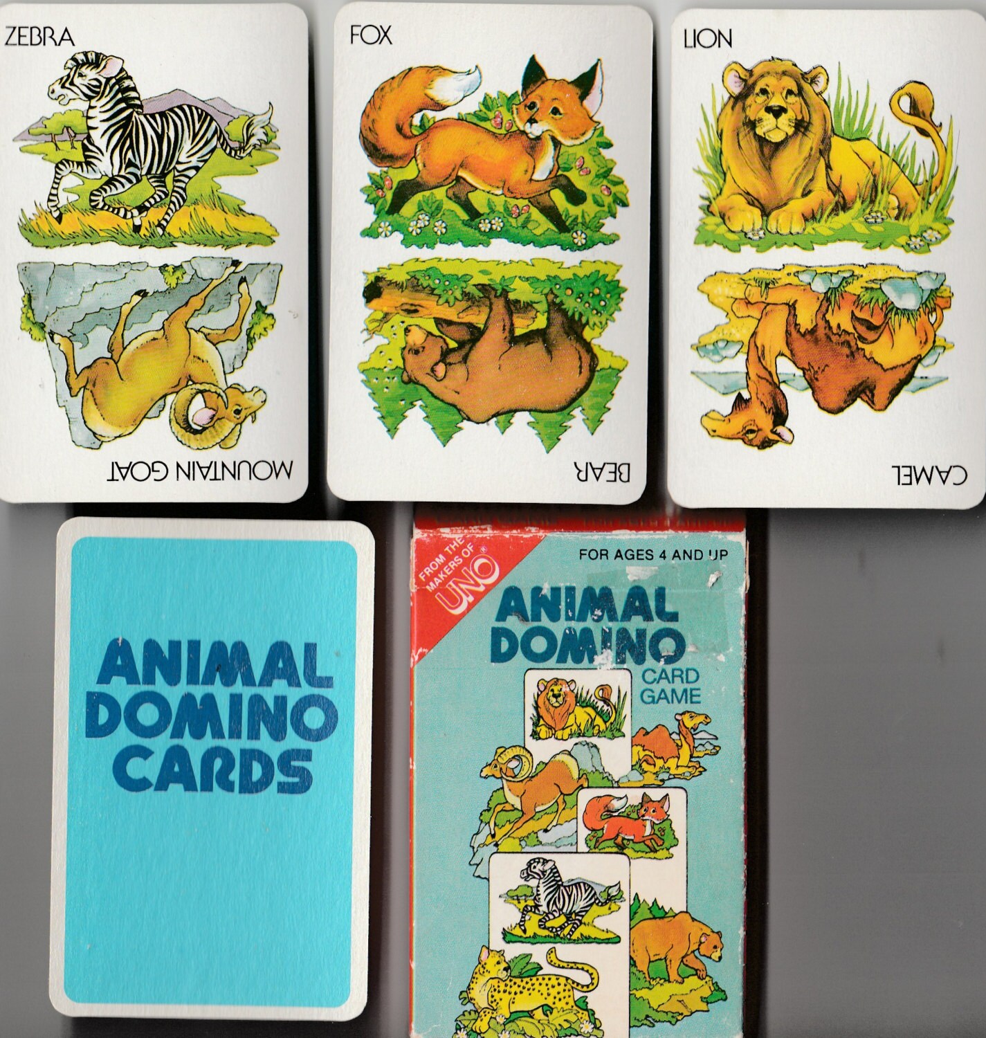 Vintage Animal Domino Card Game 1983 Complete