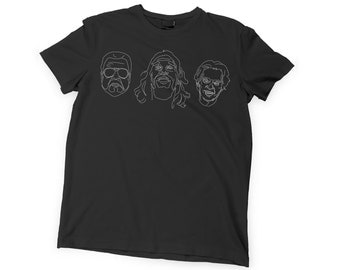 The Bowling Team That's Rolling It's Way Into The Semis. Black Screen Printed Line Art Illustration T-Shirt