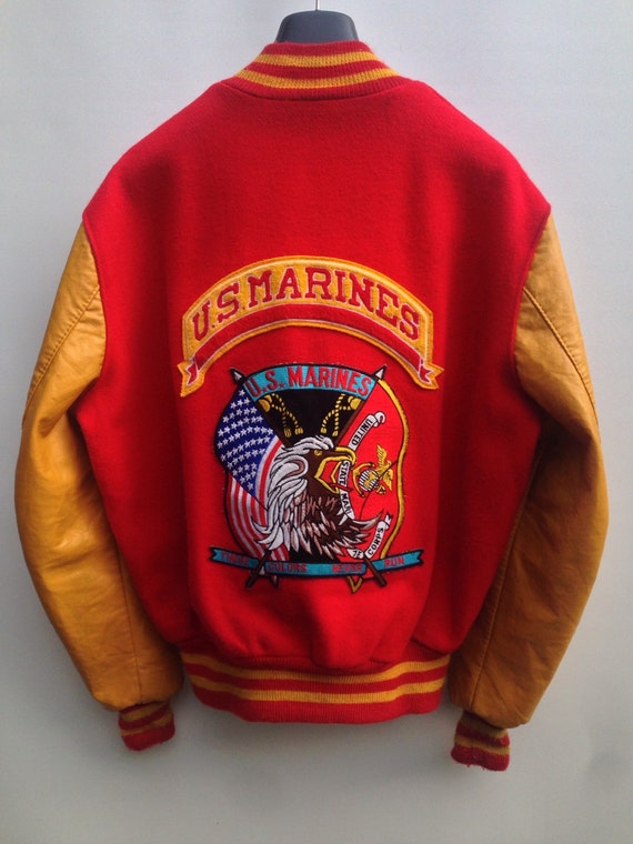 Items similar to OFFER YOUR PRICE! Vintage Letterman Jacket Usmc United
