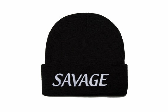 Savage Hat Embroidered Beanie