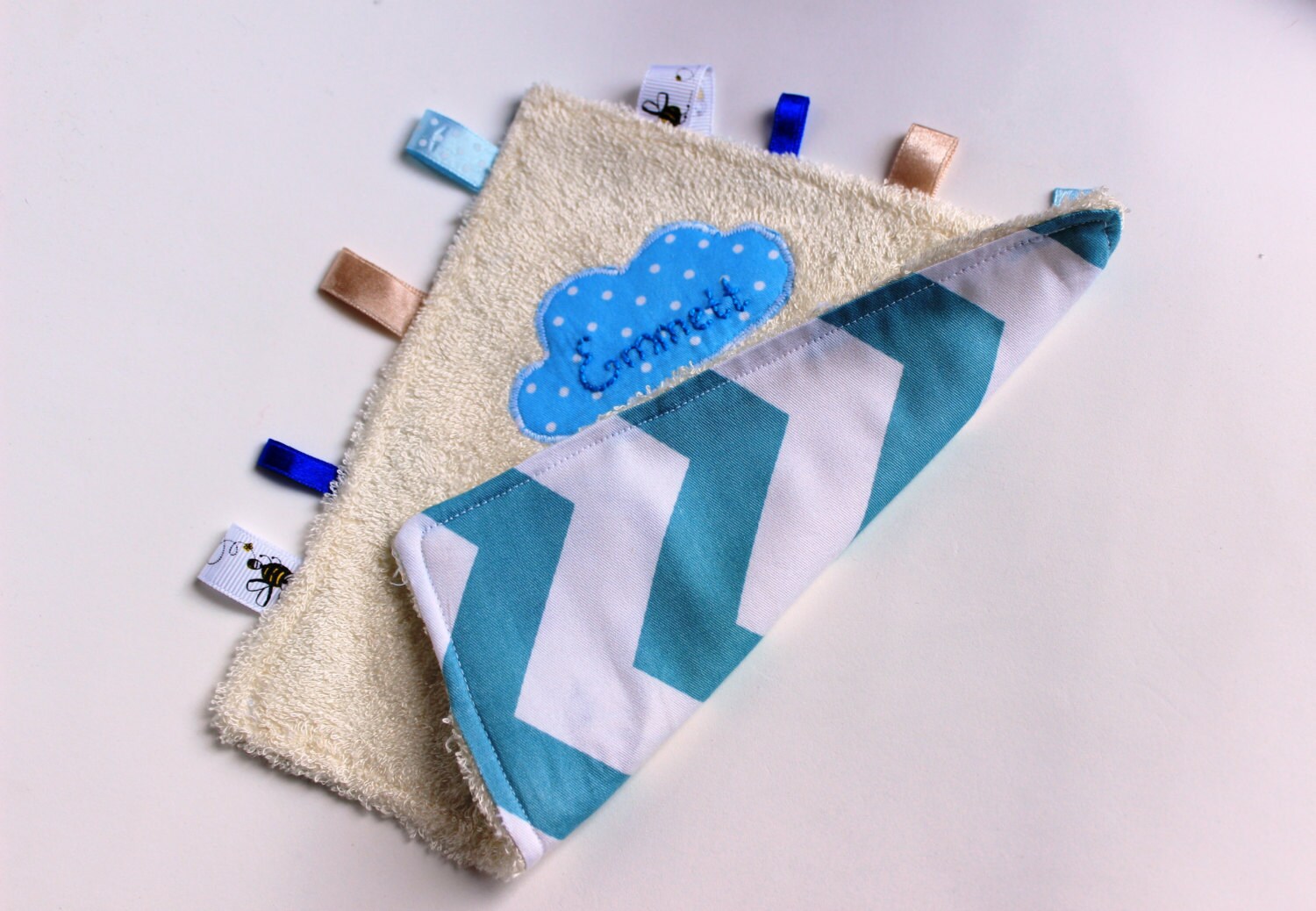 Personalized baby taggie Security blanket Personalized baby