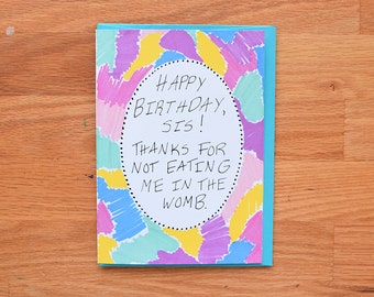 Rockdoodles Lustige Geburtstagskarte - Punny Mom, Schwester & Freund Karte 10,8x14cm