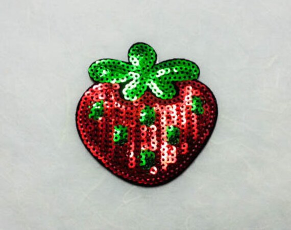 Strawberry Sequin Iron on Patch M Sequin