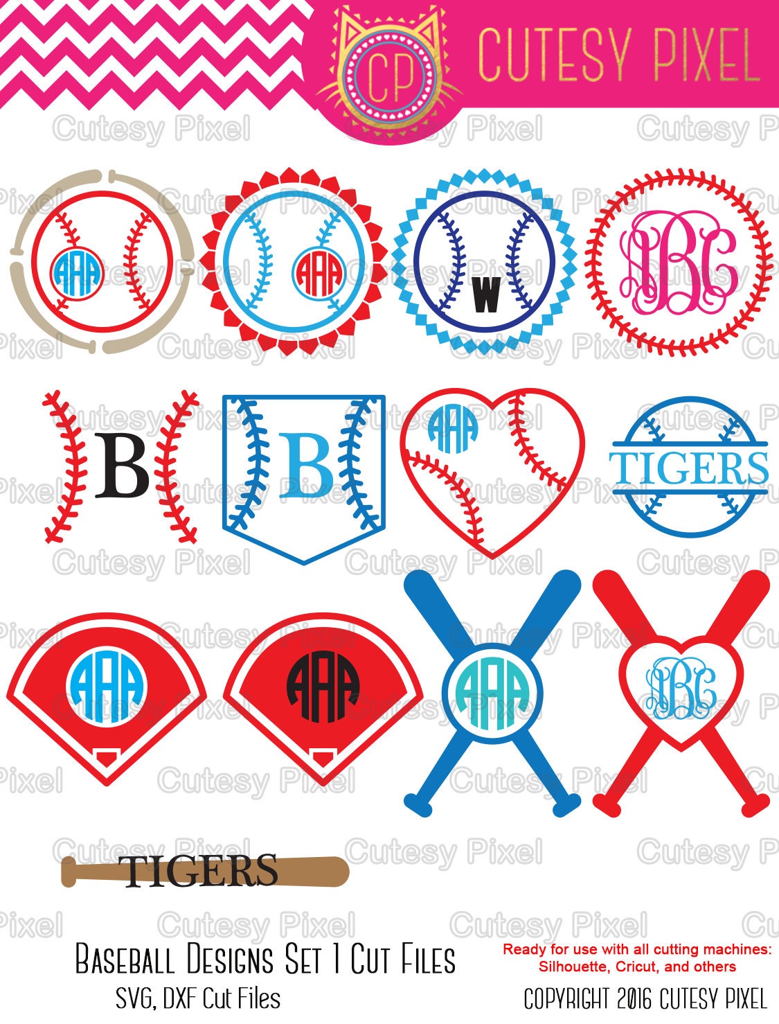 Download 13 Baseball Monogram Frames Svg cutting file baseball SVG