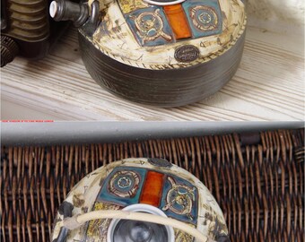 Handmade Ceramic Teapot. Wheel Thrown Tea Pot, Hot Water Jug, Artistic Pottery, Clay Art, Earthenware Teapot with Unique Willow Handle
