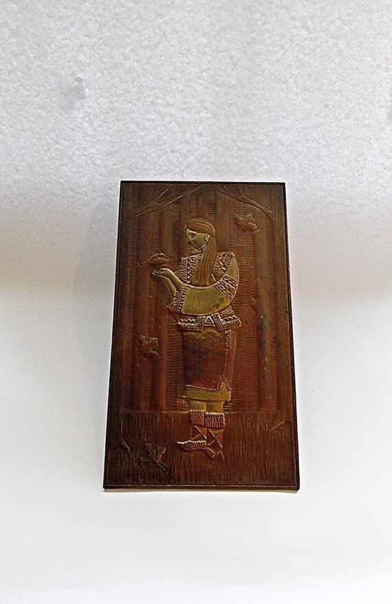 Vintage Copper Wall Decor Copper Picture Handmade Copper