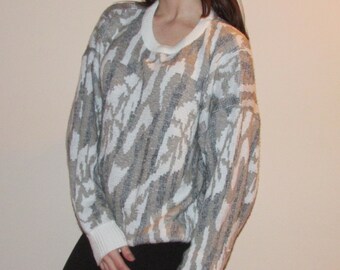 OVERSIZED PATTERNED SWEATER Tumblr Vintage Retro Sweater OVERSIZED PATTERNED SWEATER Tumblr Vintage Retro Sweater