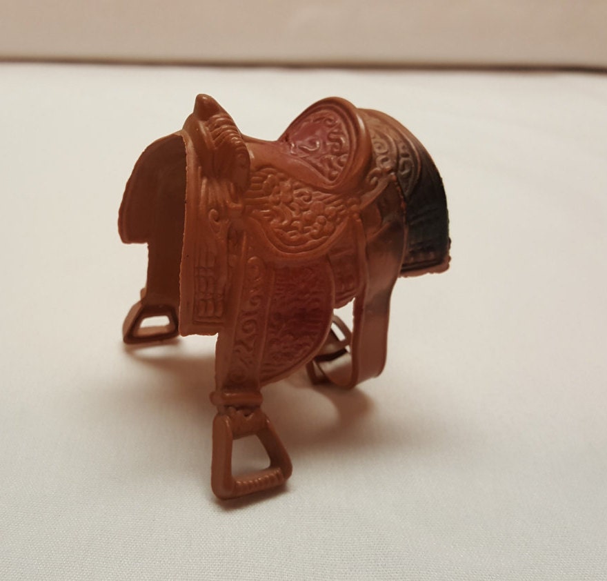 Vintage Western Rubber Saddle for Toy Horse Collectible Toy