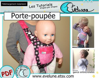 Porte-poupée pour enfant PDF / Patron Français / Porte poupée / porte-bébé pour enfants / accessoire de poupée / Evelune
