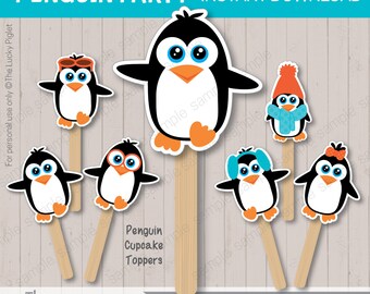 PENGUIN BIRTHDAY INVITATION and Party Decoration Full