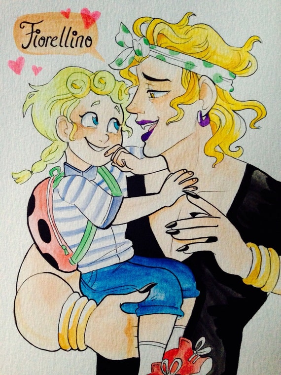 Giorno and Dio Original Watercolor