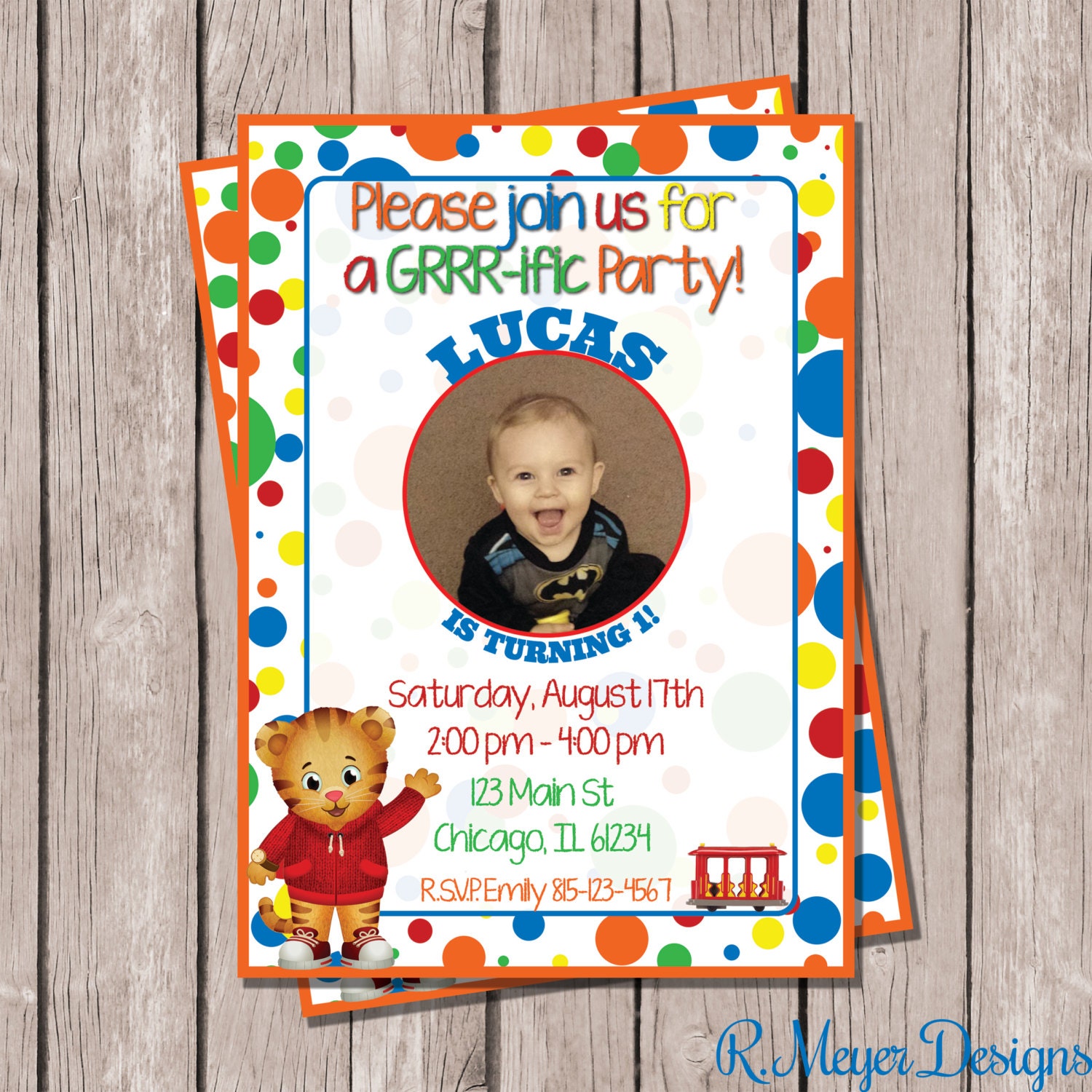 Daniel Tiger Birthday Invitation Printable by RMeyerDesigns