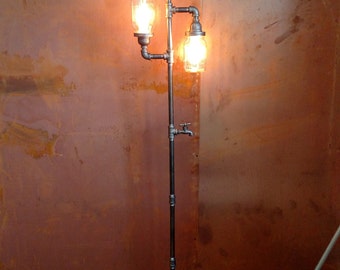 Edison Floor Lamp Restoration Hardware Steampunk Mason jar DOES NOT Include Bulbs