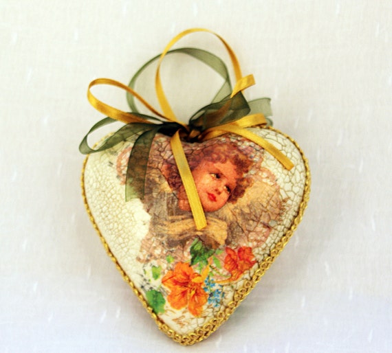 Christmas decorations, Christmas ornaments large, Xmas decor angel, girlfriend Christmas gift, gift for girl, xmas gift wife, big heart gift