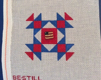 Flag quilt to needlepoint