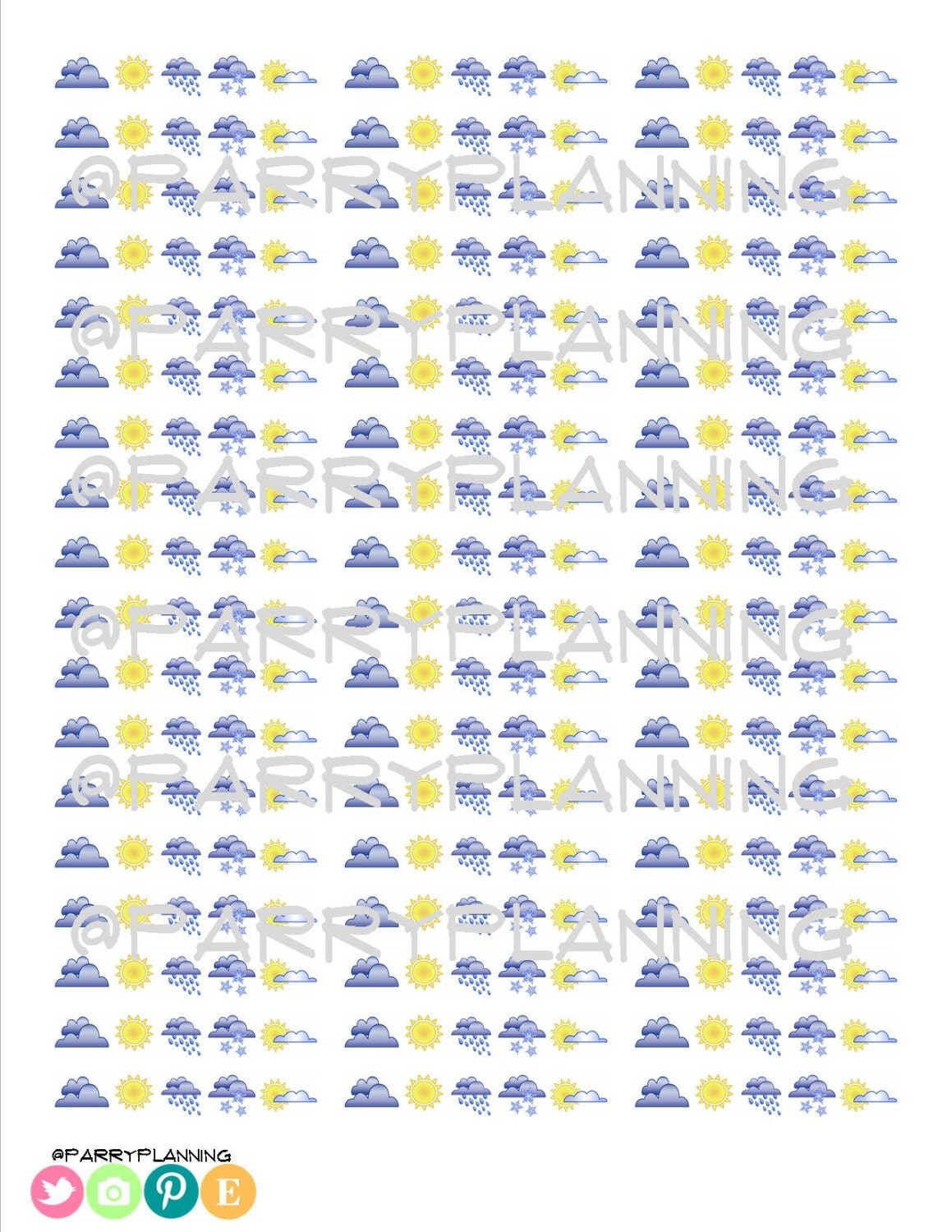 Printable Weather Icons