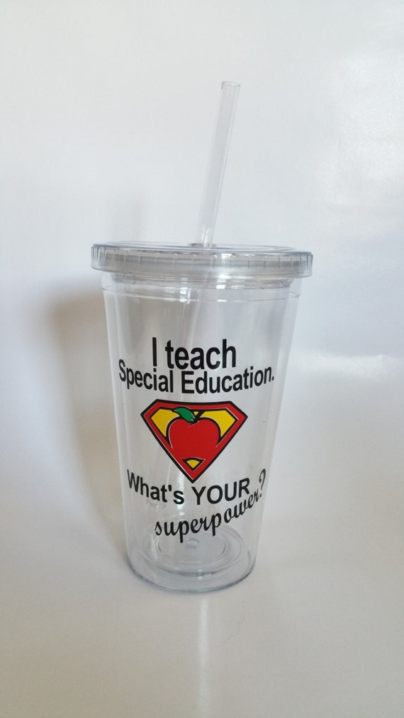 Items similar to Personalized Acrylic Tumbler, I teach Special ...