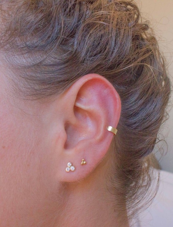 Gold ear cuff cartilage ear cuff simple ear cuff by BohemianSands