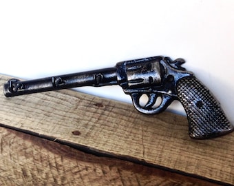 Black Gun Key Hook - Husband Christmas Gift - Wall Key Holder - Hunting Decor - Gun Decor - Decorative Wall Hooks - Hunting Gifts For Men