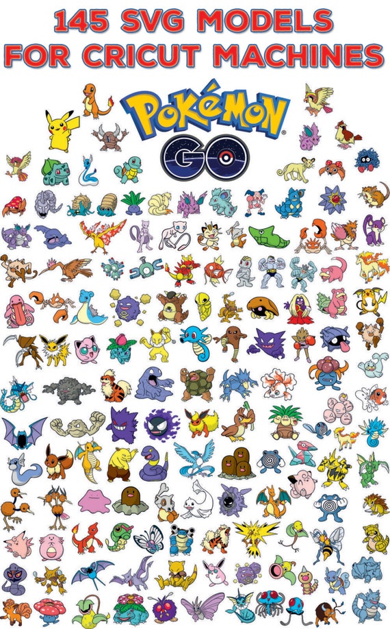 Download Pokemon GO 145 SVG Models with Additional Border for Cricut