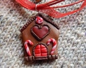 Sweet hom, Christmas necklaces , polymer clay , handmade, necklaces New Year , Christmas Gift Party , brown necklaces , jewelry Christmas Sweet hom, Christmas necklaces , polymer clay , handmade, necklaces New Year , Christmas Gift Party , brown necklaces , jewelry Christmas