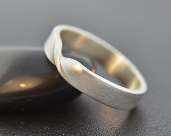Mobius Ring, Brushed Finish, Sterling Silver Ring, Silver Mobius Ring, Twisted Ring, Infinity Ring, Sterling Silver 925