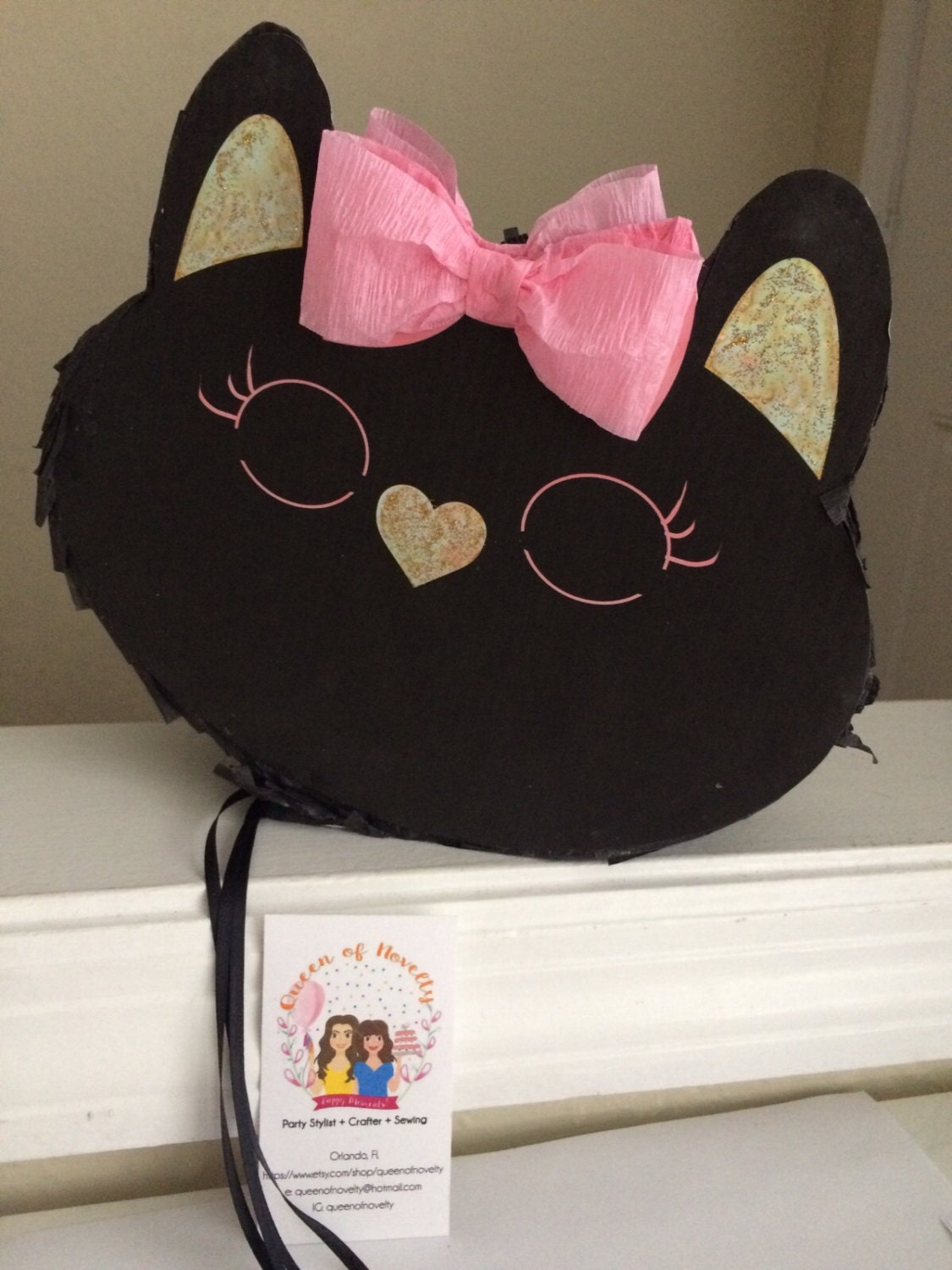 Custom Pinata Black Cat Pinata Black And Gold Mini Pinata