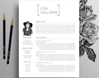 Creative Resume Template, Instant Download, Word, CV Template, Modern Resume Template, Designer Resume, Cover Letter, Instant Download, Lisa