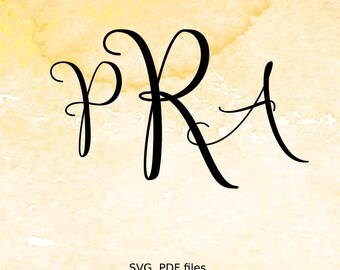 Calligraphic Font SVG files, Alphabet Monogram svg, Letters svg, pdf, instant download font files for cricut and other cutters, svg font